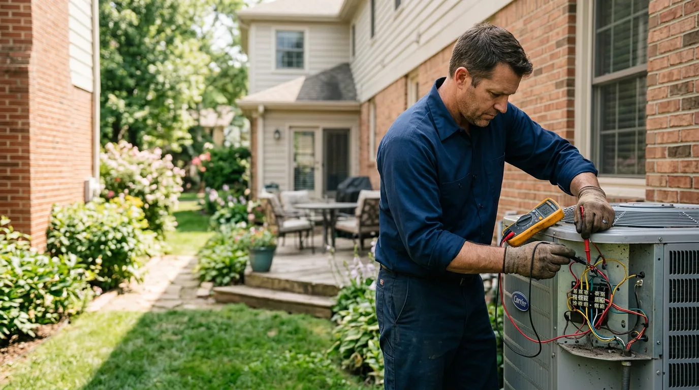 HVAC technician working near Russell, NY